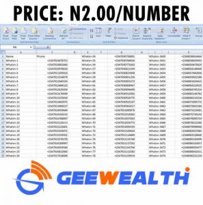 Buy Verified Nigerian Whatsapp Phone Number Database for Mobile Marketing 2020