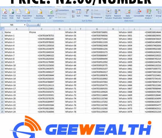 Buy Verified Nigerian Whatsapp Phone Number Database for Mobile Marketing 2020